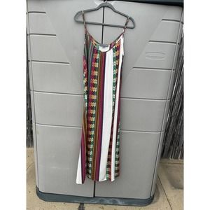TYSA $172 Boho Gypsy Mediterranean Beach Sexy Maxi Slip Dress Sz 2